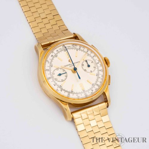 Vacheron Constantin 18k yellow gold chronograph wristwatch ref