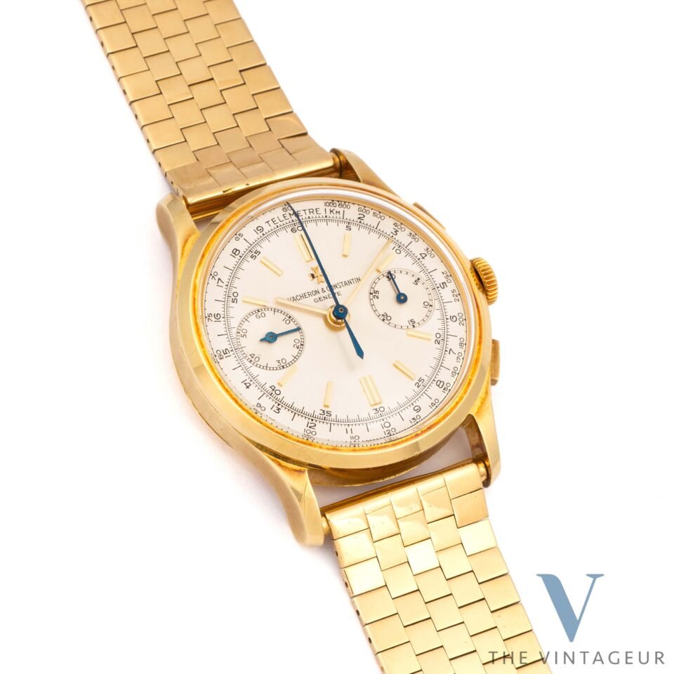 Orologio da polso cronografo Vacheron Constantin in oro giallo 18 carati, ref. 4072