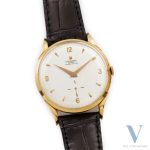 Universal Genève x Gobbi "Jumbo Ultra Slim" Boîte en or jaune massif 18 carats Mouvement à remontage manuel UG 262 Des années 1950