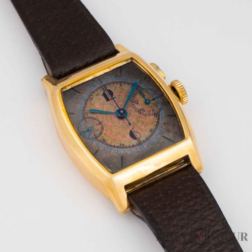 Gold-Chronograph Art Decò mit festen Anstößen