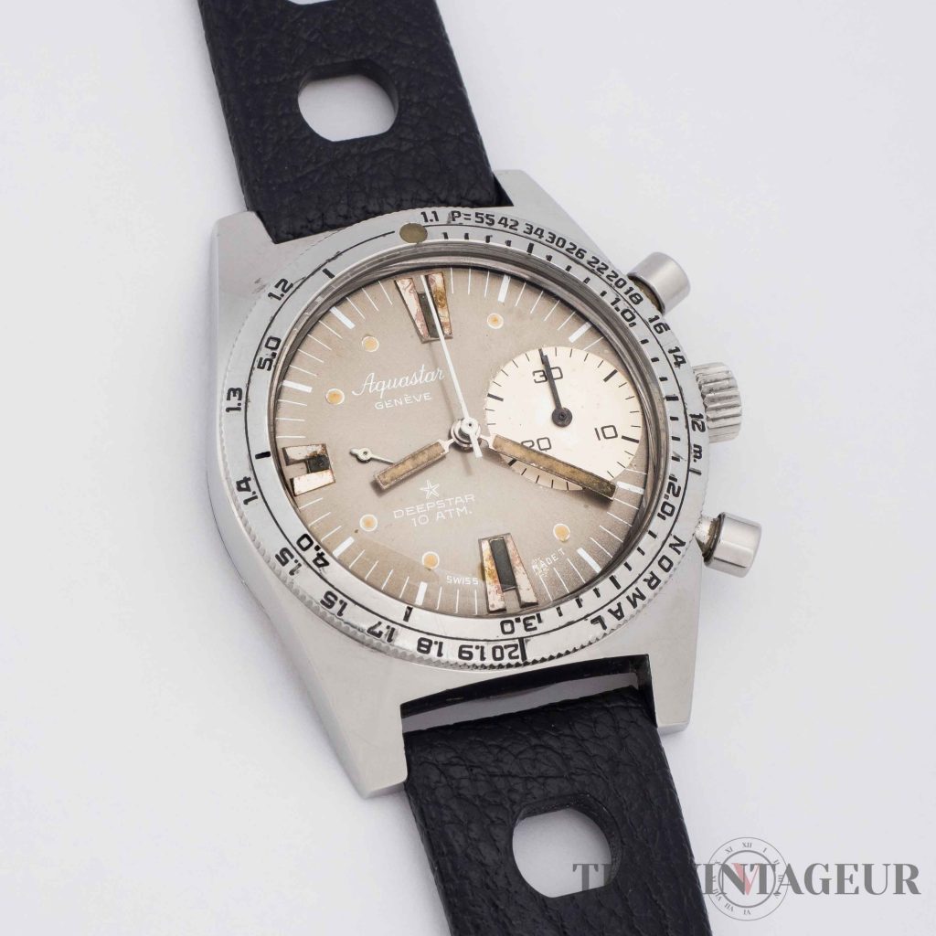 Aquastar Genève deepstar big eye chronograph