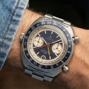 Lanco Hamilton Chrono Matic Pan-Europe 707 cronografo GMT degli anni '70, ref. 111003-3.