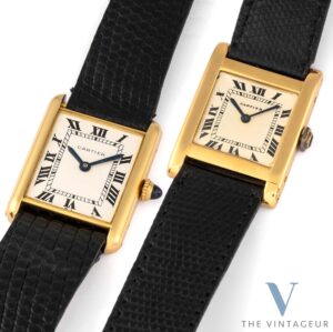 Cartier Tank Normale London 1951 Ultra selten -------------------------------------------------Cartier Tank New York aus den 1970er Jahren mit Audemars Piguet Uhrwerk