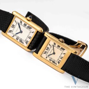 Cartier Tank Normale London 1951 Ultra selten -------------------------------------------------Cartier Tank New York aus den 1970er Jahren mit Audemars Piguet Uhrwerk