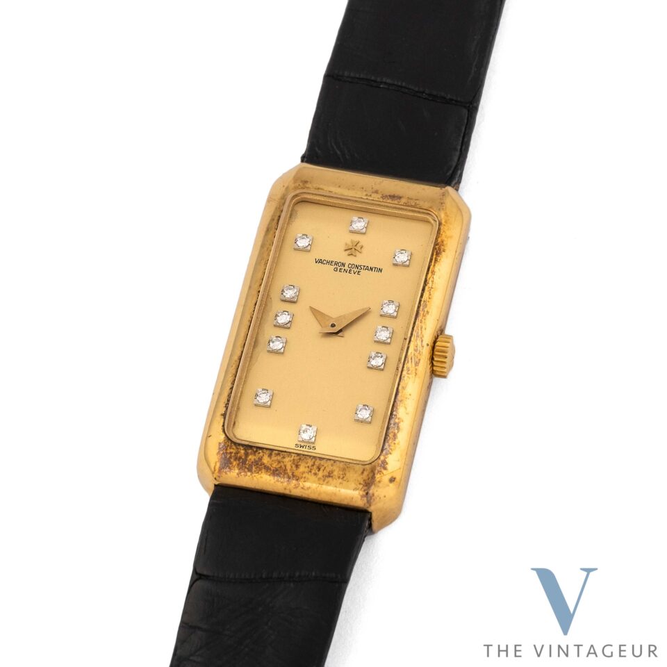 Vacheron Constantin Curvex 18k solid yellow gold case diamond dial form 1980’s