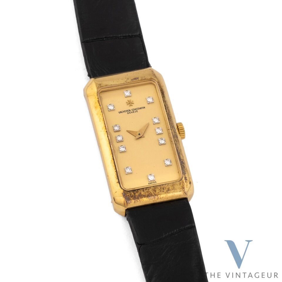 Vacheron Constantin Curvex 18k solid yellow gold case diamond dial form 1980’s