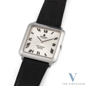 Universal Geneve white shadow automatic ultra slim des années 1970.