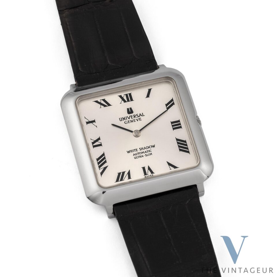 Universal Geneve white shadow automatic ultra slim from 1970's.