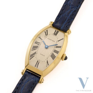 Cartier Tonneau Paris Mouvement à remontage manuel en or jaune massif 18K Cartier 78-1 From 90S