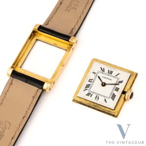 Cartier Paris Tank Normal Ref. 78092 Massiv 18K Gelbgold Handaufzug Uhrwerk von 70S