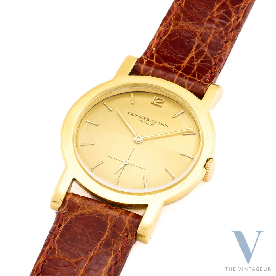 VACHERON CONSTANTIN "CASSA PIANA REF. 4878 MOVIMENTO VC 1001 A CARICA MANUALE IN ORO GIALLO 18K MASSICCIO DEGLI ANNI '50