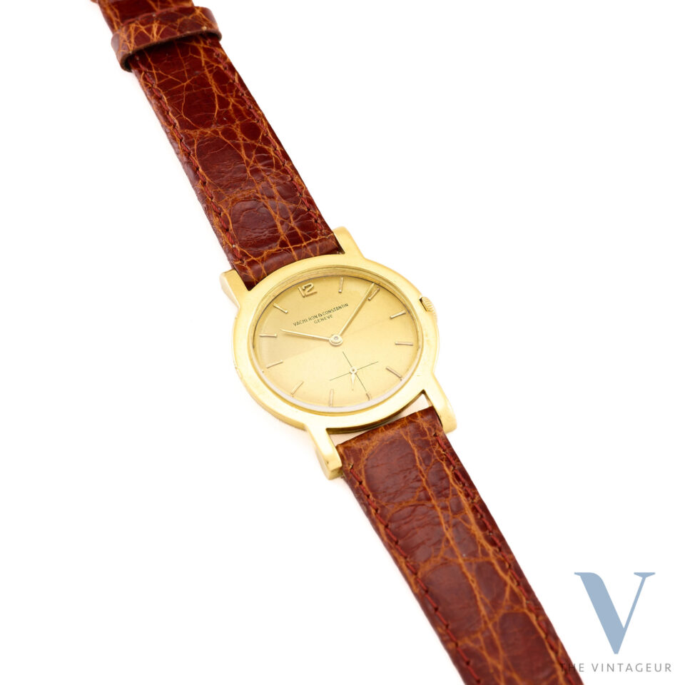 VACHERON CONSTANTIN "CASSA PIANA REF. 4878 MOVIMENTO VC 1001 A CARICA MANUALE IN ORO GIALLO 18K MASSICCIO DEGLI ANNI '50