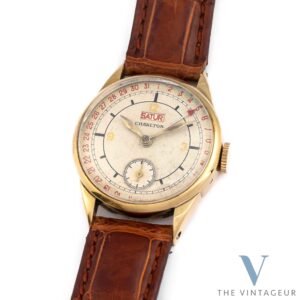LeCoultre X Charlton "Duo Date" Ref.2701 Boîtier en or jaune 14KT Mouvement à remontage manuel LeCoultre 436 des années 40