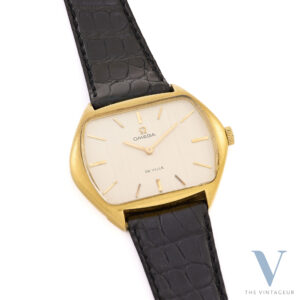 Omega De Ville "Super Flat" Or Jaune 18KT Case "Fancy" Mouvement à remontage manuel 620 Fin des années 60