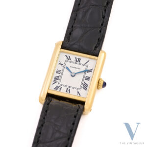 Cartier Tank Mini Louis Cartier Cassa in oro giallo 18KT Movimento a carica manuale Cartier 78-1 degli anni '80