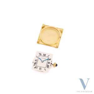Cartier Tank Mini Louis Cartier Cassa in oro giallo 18KT Movimento a carica manuale Cartier 78-1 degli anni '80