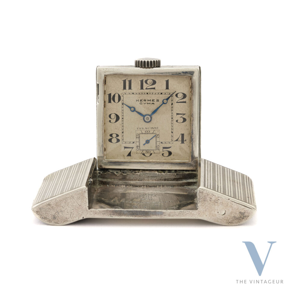 Montre à boucle de ceinture Cyma x Hermès, boîtier en argent 935, mouvement à remontage manuel Cyma 030, années 1930