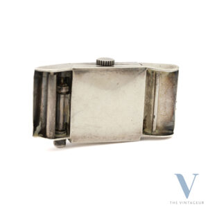 Cyma x Hermès Belt Buckle Watch, 935 Sterling Silver Case, Cyma 030 Manual Winding Movement, From the 1930s