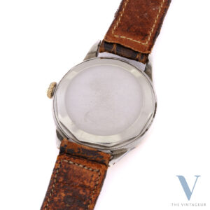 Movado Tempomatic quadrante Breguet con cappuccio d'oro, movimento automatico Movado 220, anni '50