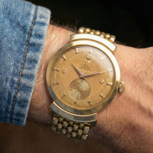 Omega Automatic "Gerlach" 18KT Rose Gold Case In-House Self-Winding Movement 342 From the 1950s