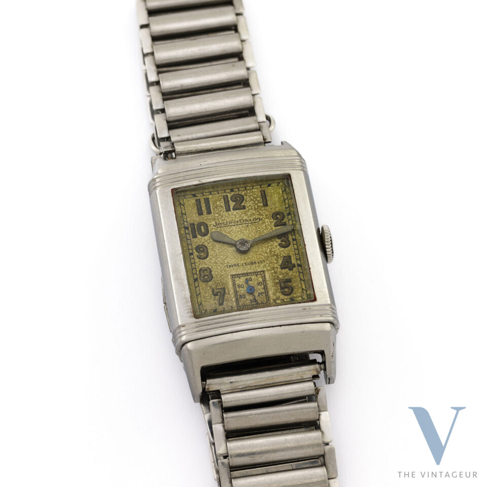 Jaeger LeCoultre - Favre Leuba Reverso Cassa in acciaio Movimento a carica manuale JLC 410 Dalla metà degli anni '40