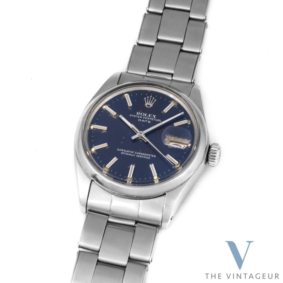 Rolex Oyster Perpetual Date Ref. 1500 Cassa in acciaio inossidabile Bracciale Oyster Movimento a carica automatica 1570 Dagli anni '70