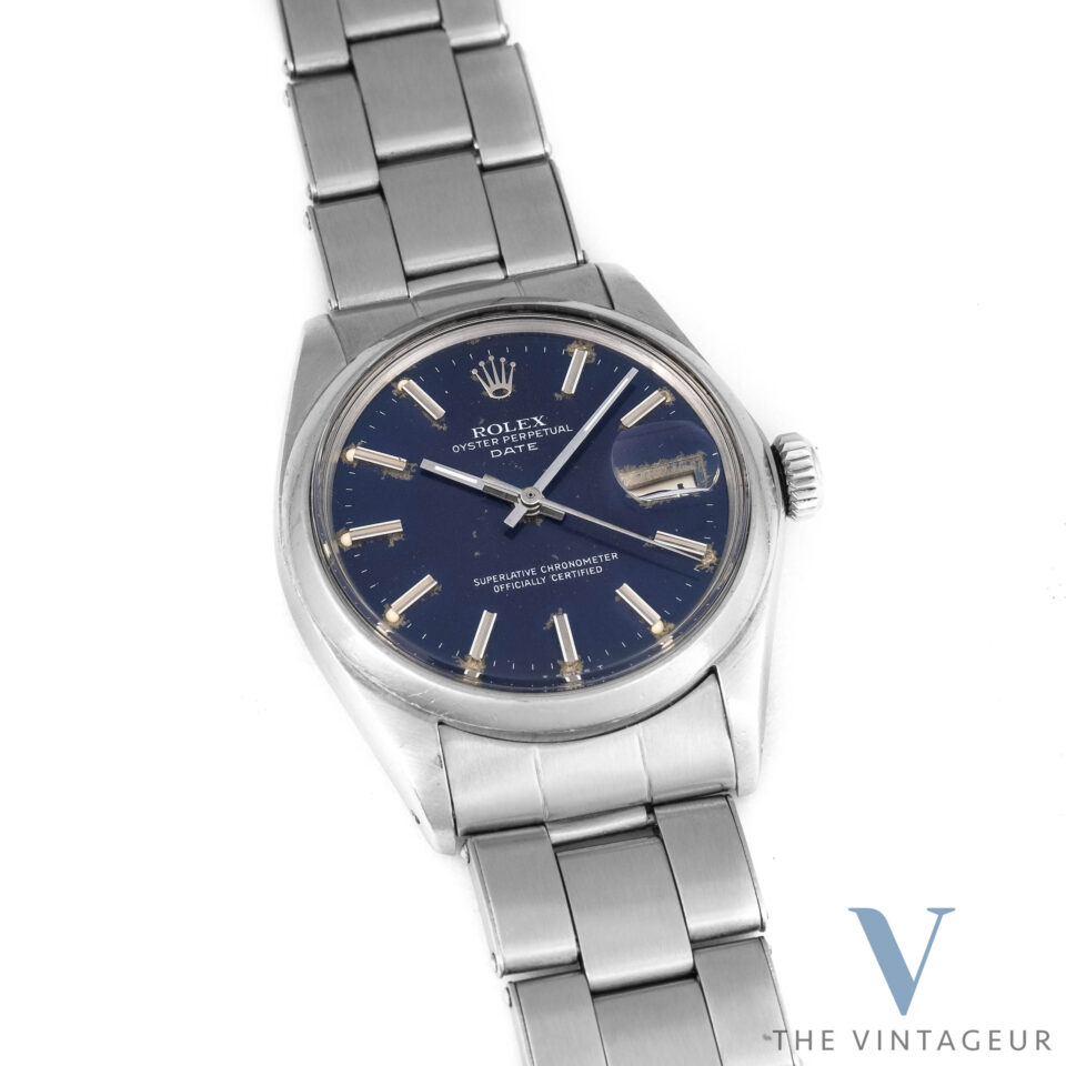 Rolex Oyster Perpetual Date Ref. 1500 Cassa in acciaio inossidabile Bracciale Oyster Movimento a carica automatica 1570 Dagli anni '70