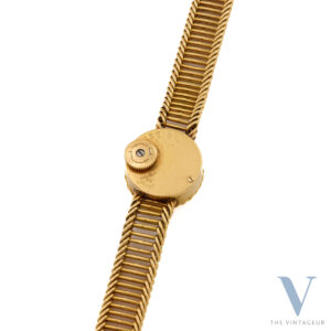 Jaeger LeCoultre "Basket Woven," Solid 18KT Yellow Gold Case and Integrated Bracelet, Manual-Winding JLC 8NR (496) Movement, From 1950s