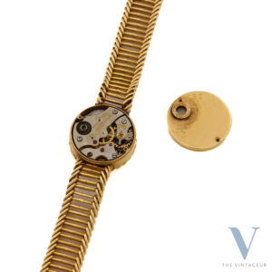 Jaeger LeCoultre "Basket Woven," Solid 18KT Yellow Gold Case and Integrated Bracelet, Manual-Winding JLC 8NR (496) Movement, From 1950s
