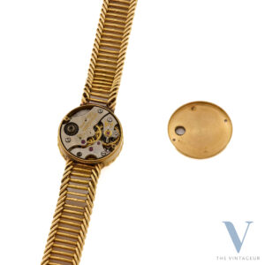 Jaeger LeCoultre "Basket Woven," Solid 18KT Yellow Gold Case and Integrated Bracelet, Manual-Winding JLC 8NR (496) Movement, From 1950s