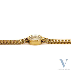 Jaeger LeCoultre "Basket Woven," Solid 18KT Yellow Gold Case and Integrated Bracelet, Manual-Winding JLC 8NR (496) Movement, From 1950s