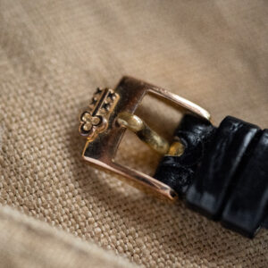 Corum Tank Ref. 16326 "Tapestry Dial" Solid 18K Yellow Gold Case Manual-Winding ETA 2442 Movement From the 1970s