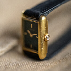 Corum Tank Ref. 16326 "Tapestry Dial" Solid 18K Yellow Gold Case Manual-Winding ETA 2442 Movement From the 1970s