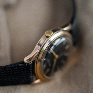 Rolex Precision 9K Yellow Gold Case by Shackman & Sons In-House Automatic Movement A260 From the 1950s