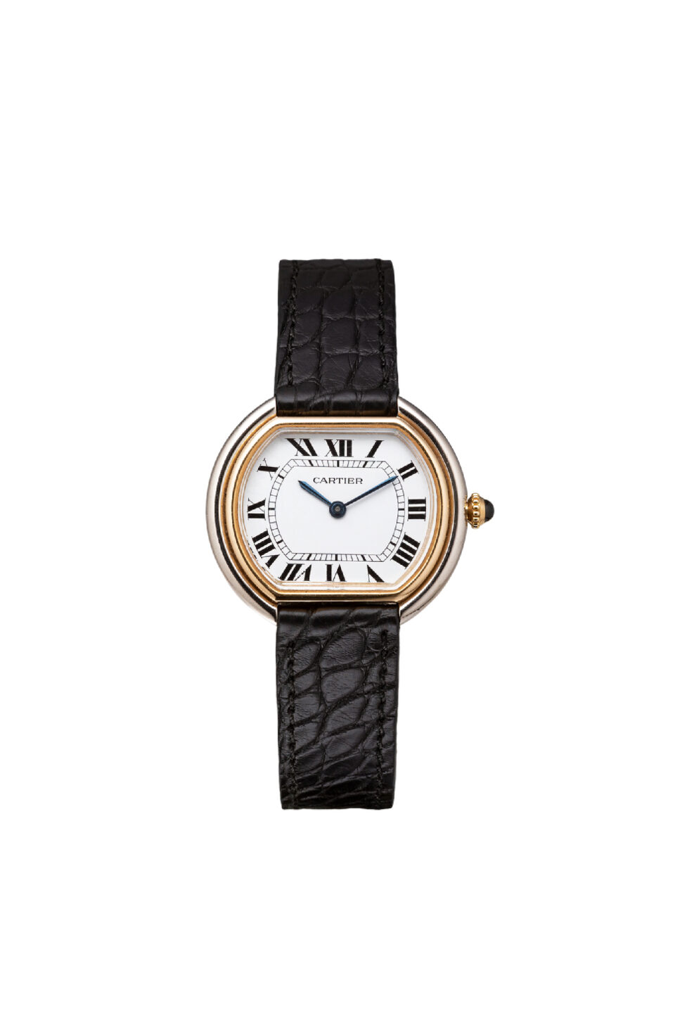 Cartier Ellipse Paris 18K Solid Yellow and White Gold Case Cartier 78-1 Manual-Wound Movement from late-1970s