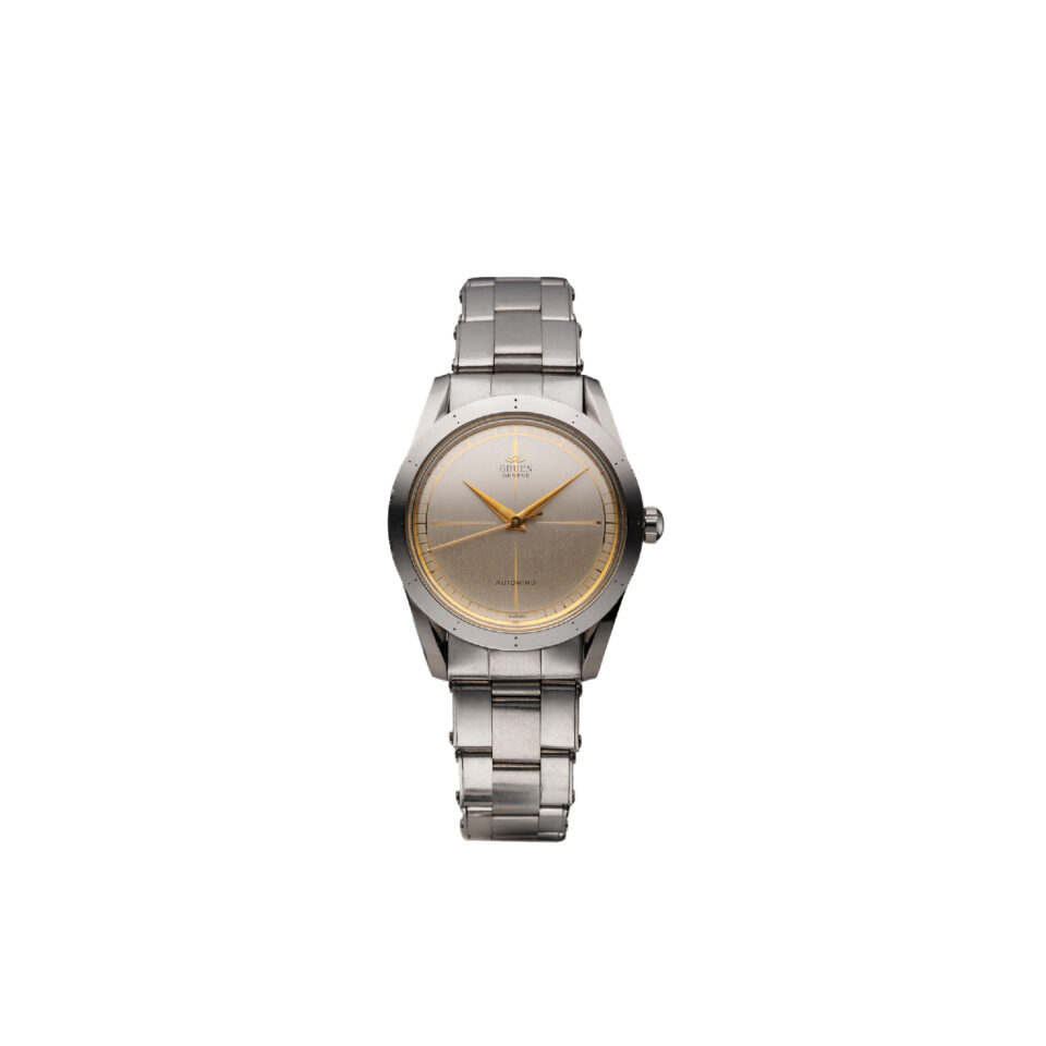 Gruen "Golden Cross" Steel Case In-House 462SS Bumper Movement From the 1960s