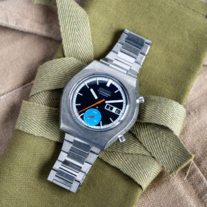Seiko Chronograph 6139-8029 "Blue Eye" Monoblock Stahlgehäuse Seiko 6139 Automatik-Chronographenwerk aus den 70er Jahren