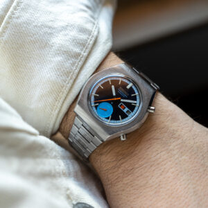Seiko Chronograph 6139-8029 "Blue Eye" Monoblock Stahlgehäuse Seiko 6139 Automatik-Chronographenwerk aus den 70er Jahren