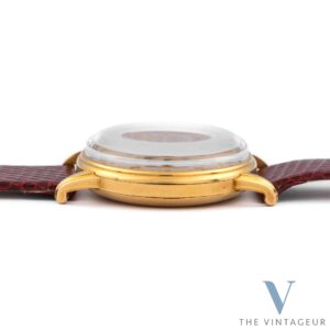 Lemania "Fancy Lugs" Chronograph, Solid 18KT Yellow Gold Case, In-House 27 CHRO C12 Manual-Winding Chronograph Movement, From 1950