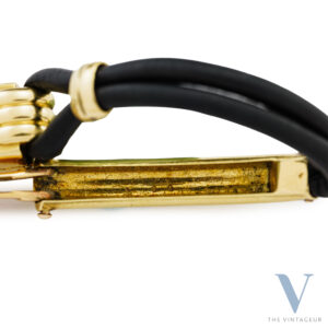 CARTIER DUOPLAN, FANCY 18K YELLOW GOLD CASE, EWCo 403 HAND-WOUND MOVEMENT, FROM THE 1930s.