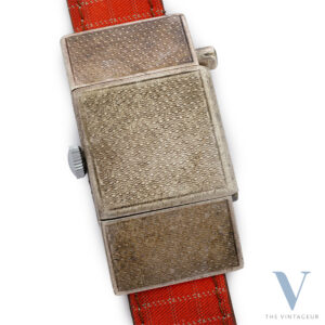 Tavannes x Dunhill belt strap watch, 935 silver case, Tavannes 814 manual-winding movement, 1930s