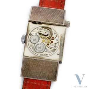 Tavannes x Dunhill belt strap watch, 935 silver case, Tavannes 814 manual-winding movement, 1930s