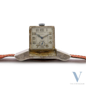 Tavannes x Dunhill belt strap watch, 935 silver case, Tavannes 814 manual-winding movement, 1930s