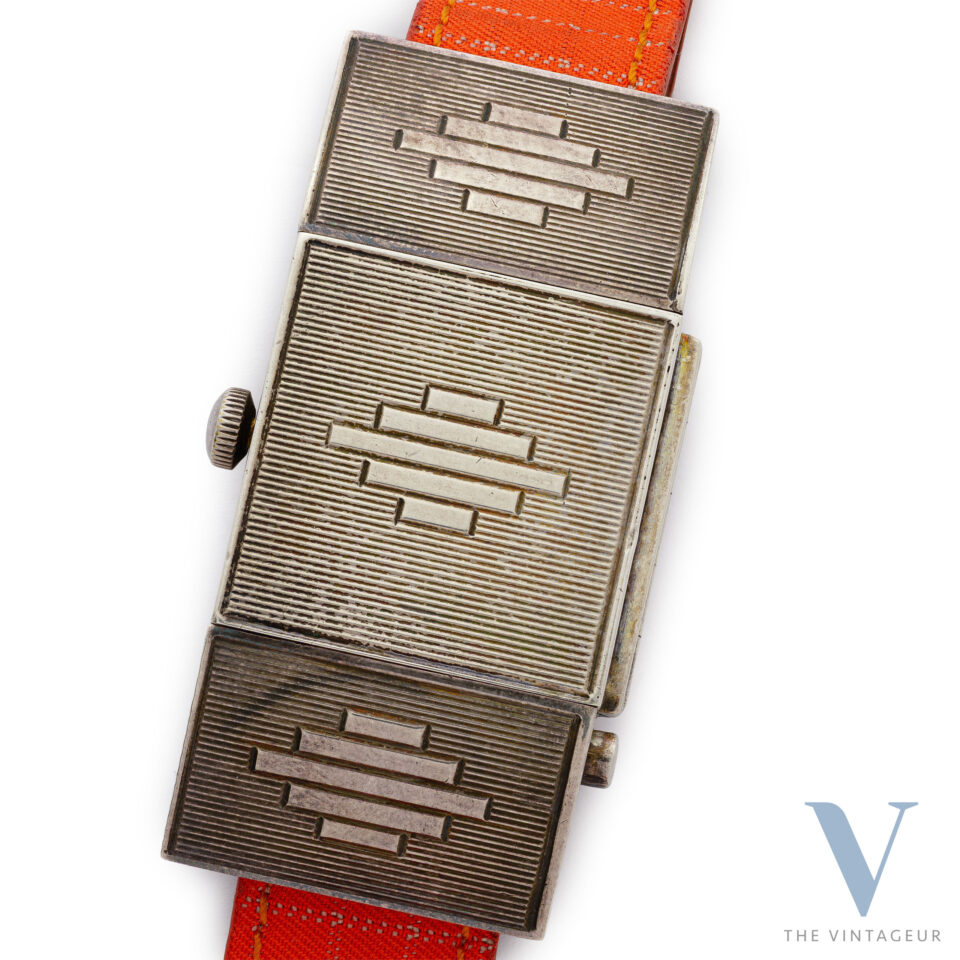 Swaine & Adeney belt buckle watch, 925 silver case, manual winding movement, 1930s