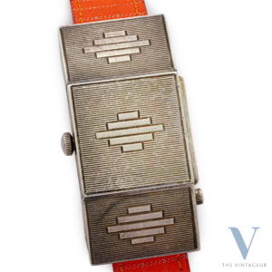 Swaine & Adeney belt buckle watch, 925 silver case, manual winding movement, 1930s
