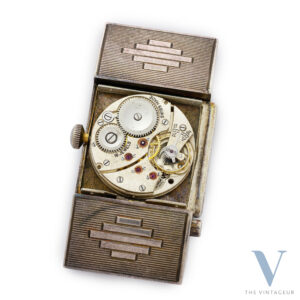 Swaine & Adeney belt buckle watch, 925 silver case, manual winding movement, 1930s
