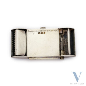 Swaine & Adeney belt buckle watch, 925 silver case, manual winding movement, 1930s
