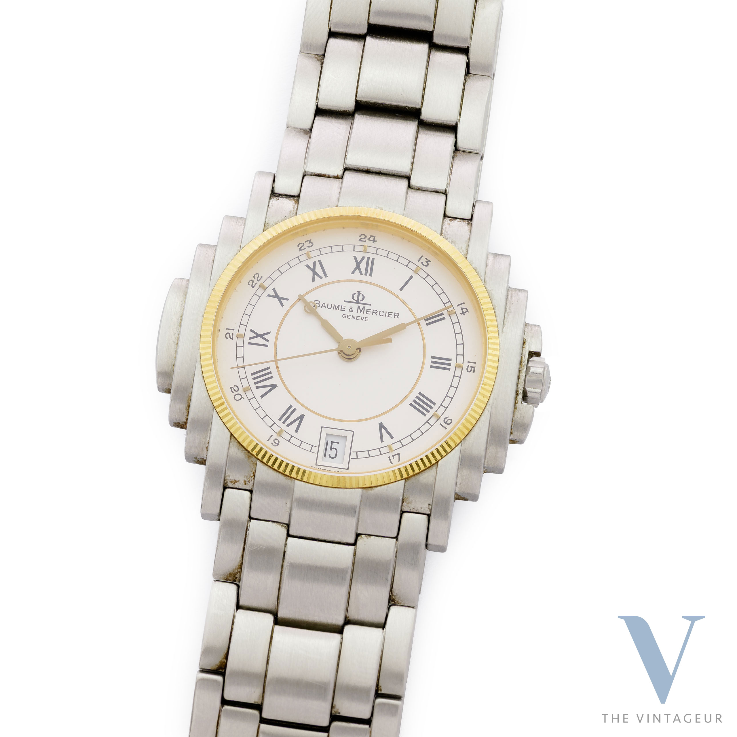 BAUME & MERCIER "SHOGUN" REF. 5136.018.3, STEEL CASE, INTEGRATED STEEL BRACELET, BM 1095 QUARTZ MOVE BAUME & MERCIER "SHOGUN" REF. 5136.018.3, STEEL CASE, INTEGRATED STEEL BRACELET, BM 1095 QUARTZ MOVE