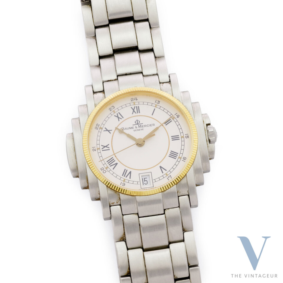 BAUME & MERCIER "SHOGUN" REF. 5136.018.3, STEEL CASE, INTEGRATED STEEL BRACELET, BM 1095 QUARTZ MOVE