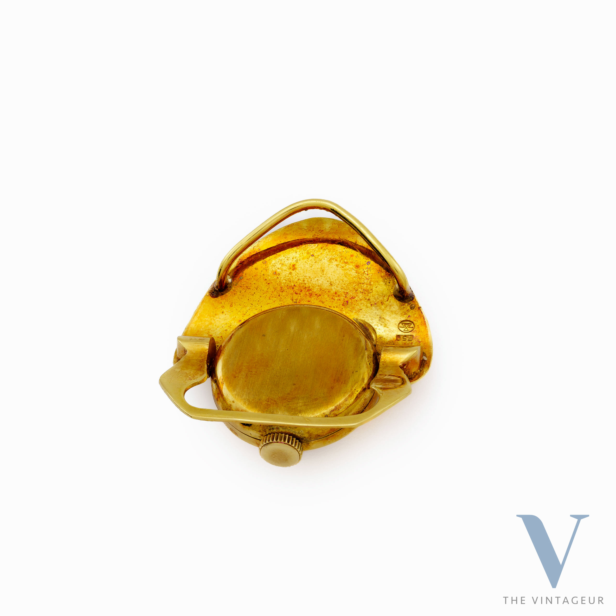 GUBELIN "ORCHID", FANCY 18KT YELLOW GOLD CASE, MANUAL-WINDING MOVEMENT AS 976, FROM 1960s GUBELIN "ORCHID", FANCY 18KT YELLOW GOLD CASE, MANUAL-WINDING MOVEMENT AS 976, FROM 1960s